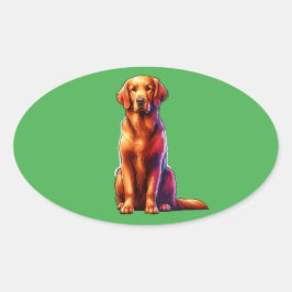 Nackthund Ovaler Aufkleber