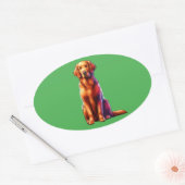 Nackthund Ovaler Aufkleber (Umschlag)