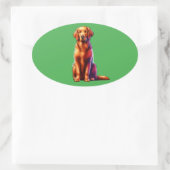 Nackthund Ovaler Aufkleber (Tasche)