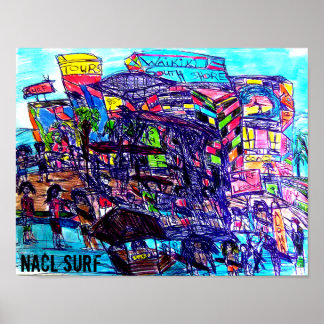 NaCL SURF SÜDSHORE WAIKIKI Poster
