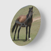 Nacoma Mustang Runde Wanduhr (Winkel)