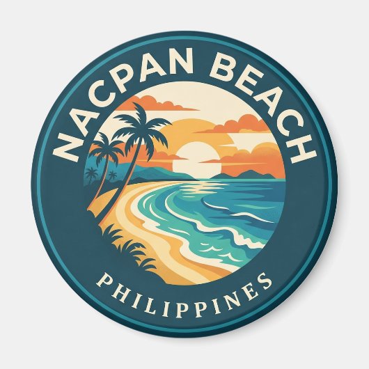 Nacpan Beach Philippinen Magnet (Vorne)