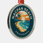 Nacpan Beach Philippinen Ornament Aus Metall (Rechts)