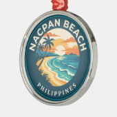 Nacpan Beach Philippinen Ornament Aus Metall (Links)