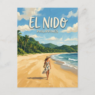 Nacpan Strand, El Nido Philippinen Postkarte
