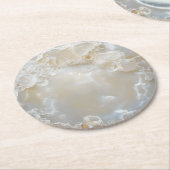 Nacre Pearl Nature Pattern Runder Pappuntersetzer (Angewinkelt)