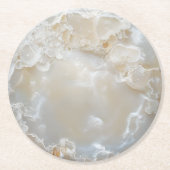 Nacre Pearl Nature Pattern Runder Pappuntersetzer (Vorderseite)