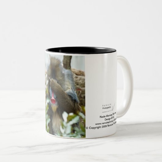 Nada-Affe #119 Zweifarbige Tasse (VorderseiteRechts)