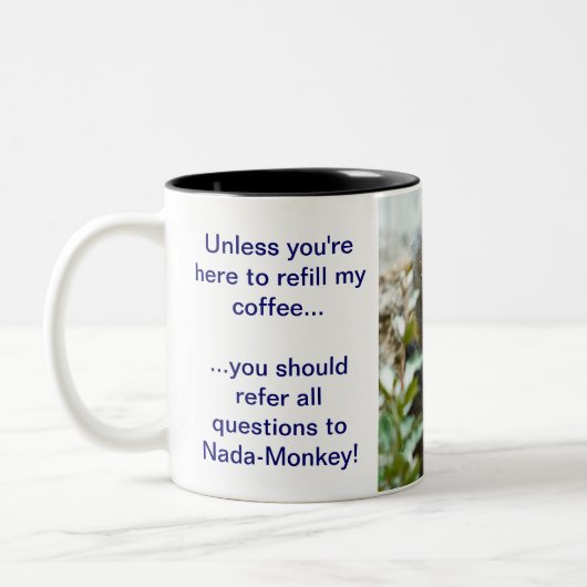 Nada-Affe #166 Zweifarbige Tasse (Links)