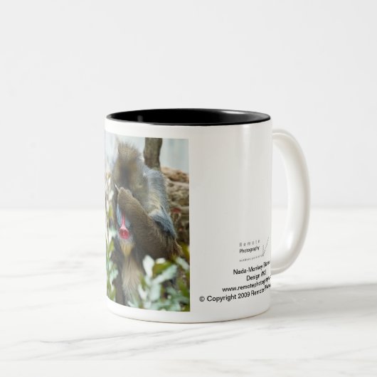 Nada-Affe #92 Zweifarbige Tasse (VorderseiteRechts)