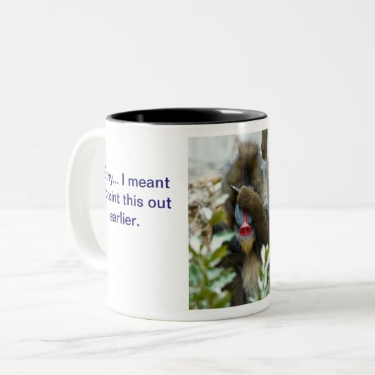 Nada-Affe #92 Zweifarbige Tasse (Vorderseite Links)