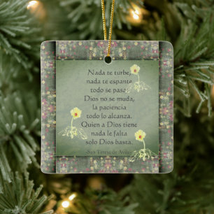 "Nada te turbe"San Teresa di Avila/Custom Gruß Keramikornament
