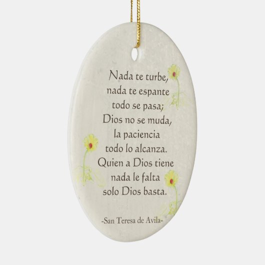 "Nada te turbe" San Teresa di Avila Keramik Ornament (Rechts)