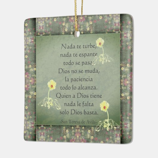 "Nada te turbe" San Teresa di Avila/Kundenfreundli Keramikornament (Links)