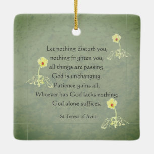 "Nada te turbe"St Teresa of Avila English/Spanish Keramikornament