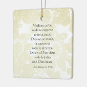 "Nada te turbe" St Teresa von Avila, Englisch/Span Keramikornament (Links)