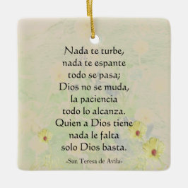 "Nada te turbe" St. Teresa von Avila Keramikornament