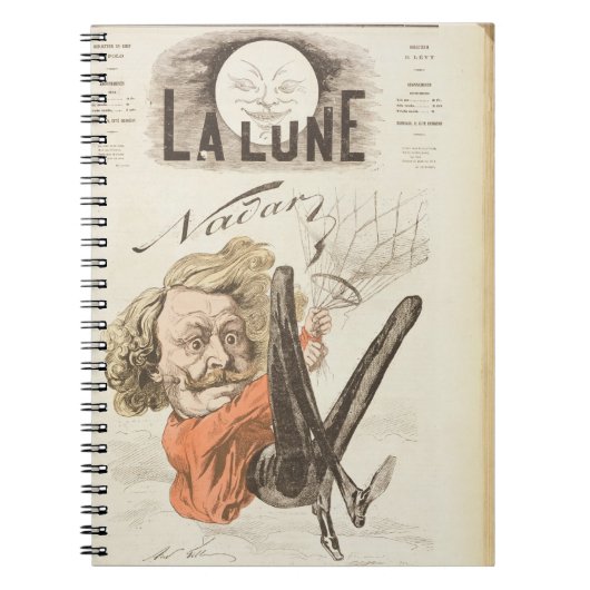 Nadar (1820-1910) Titelblatt "La Lune", Notizblock (Vorderseite)