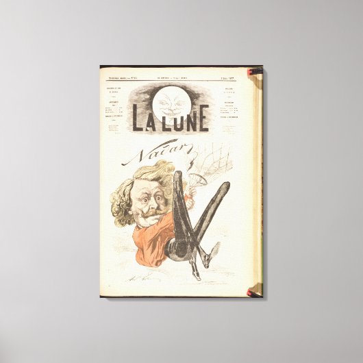 Nadar (1820-1910) Titelseite von "La Lune", veröff Leinwanddruck (Vorderseite)