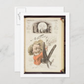 Nadar (1820-1910) Titelseite von "La Lune", veröff Postkarte (Vorne/Hinten)