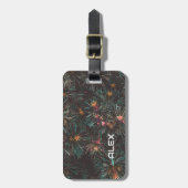 Nadel-ähnliche Foliage mit Tiny Pink-Blume Gepäckanhänger (Vorderseite vertikal)