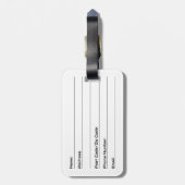 Nadel-ähnliche Foliage mit Tiny Pink-Blume Gepäckanhänger (Rückseite vertikal)