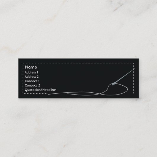 Nadel - dünn mini visitenkarte (Vorderseite)