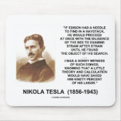 Nadel-Heuschober-Theorie-Zitat Nikola Teslas Mousepad (Vorne)