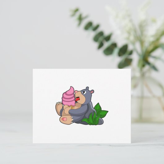 Nadel mit Waffeleis Postkarte (Stehend Vorderseite)