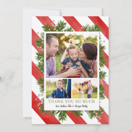 Nadel- u. Streifen3 Foto | danken Ihnen Foto-Karte Feiertagskarte