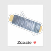 Nadel und Faden Aufkleber (Blatt)