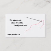 Nadel und Faden Visitenkarte (Rückseite)