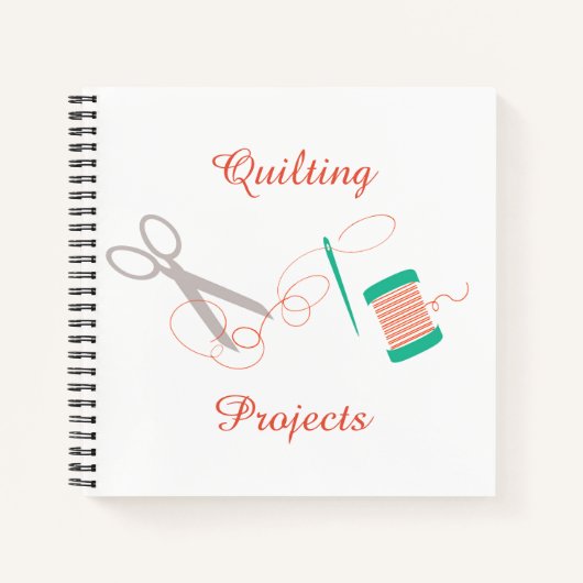 Nadel- und Thread-Notebook Notizblock (Vorderseite)