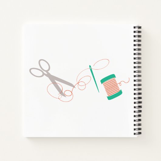 Nadel- und Thread-Notebook Notizblock (Rückseite)