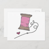 Nadel und Thread Postkarte (Vorne/Hinten)