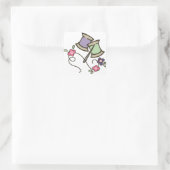 Nadel und Thread Quadratischer Aufkleber (Tasche)