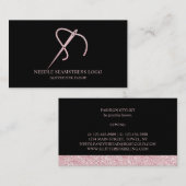 Nadel und Thread Rose Gold Seamstress oder Schneid Visitenkarte (Vorne/Hinten)