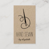 Nadel und Thread | Vertikale Kraft Visitenkarte (Vorderseite)