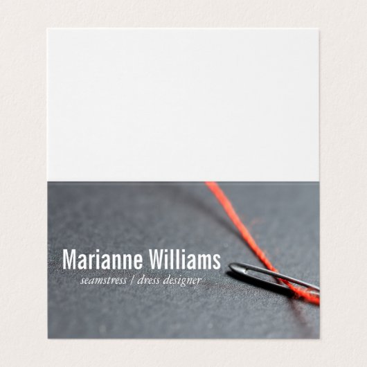 Nadel und Thread Visitenkarten (Außenseite Aufgefaltet)