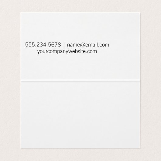 Nadel und Thread Visitenkarten (Innenseite Aufgefaltet)