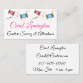 Nadel und Threads Personalisiert Visitenkarte (Vorne/Hinten)