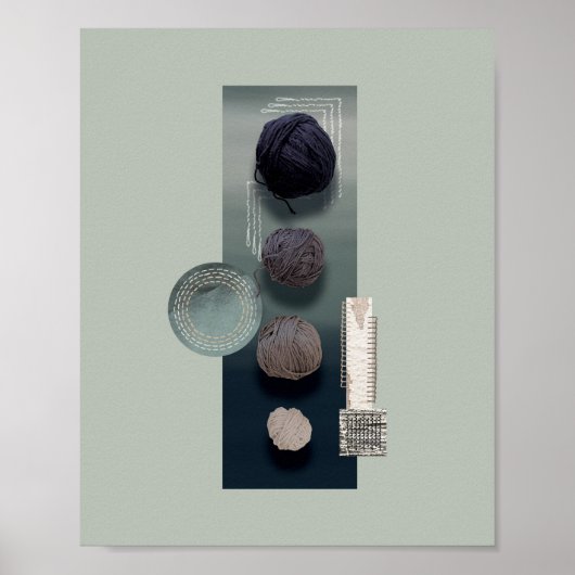Nadelarbeit_1_Herz Stich mattes Poster (Vorne)