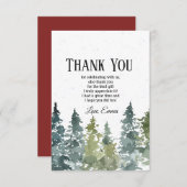 Nadelbäume, Kiefernbäume, Evergreen Dankeskarte (Vorne/Hinten)