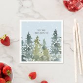 Nadelbäume, Kiefernbäume, Evergreen Serviette (Beispiel)