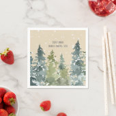 Nadelbäume, Kiefernbäume, Evergreen Serviette (Beispiel)