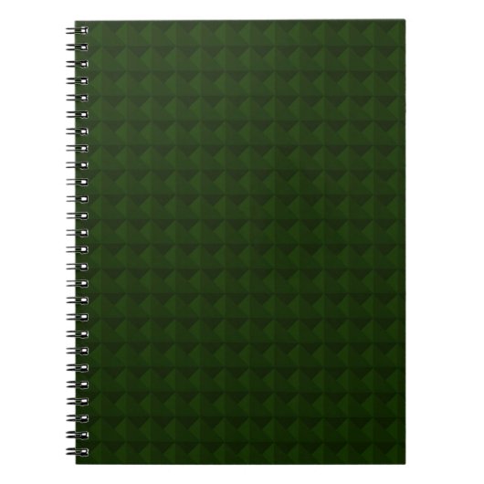 Nadelgrün, fest, geometrisch. notizblock (Vorderseite)