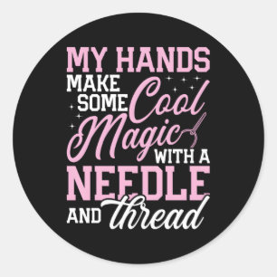 Nadelketten und Gewindesteigung Runder Aufkleber