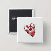 Nadelkissenherz Button (Vorne & Hinten)
