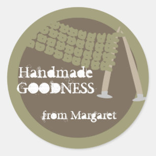 Nadeln, die mit den Etikettenaufklebern für die S Runder Aufkleber