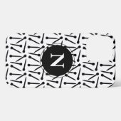 Nadeln Handschuhe Monogramm iPhone Case Hülle (Rückseite (Horizontal))